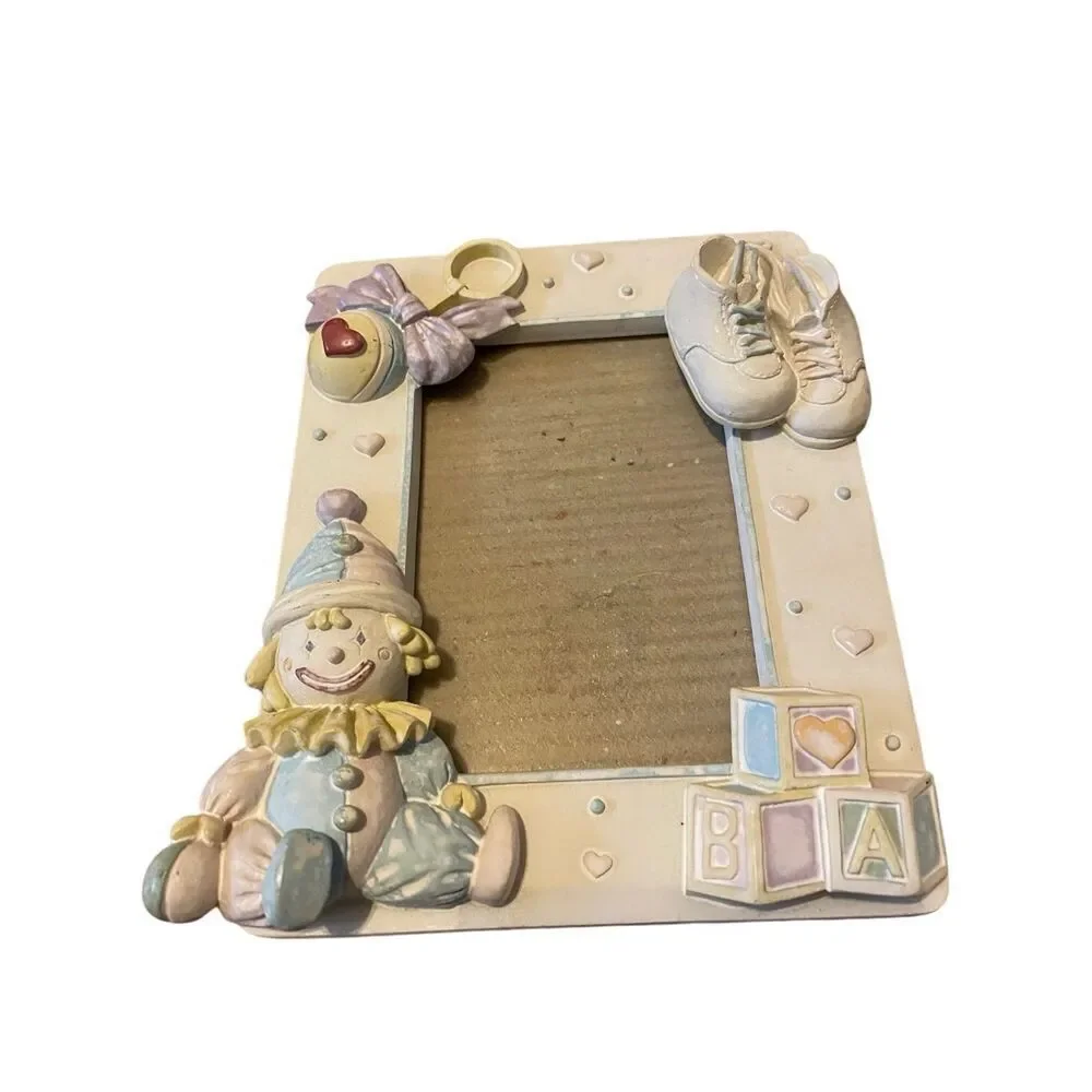 Lot Of 3 Baby Boy Photo Album Picture Frames Clown Little Angel